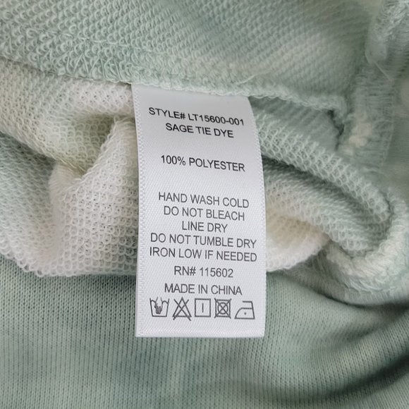 ALL IN FAVOR Tie Dye Crewneck Sweatshirt sage Sz M NEW - Picture 8 of 8